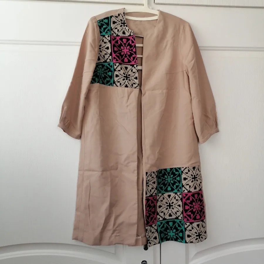 مانتو کرپ سوزن دوزی