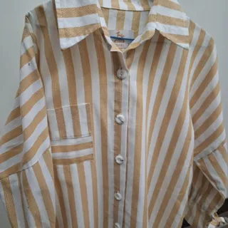 مانتو راه راه نسکافه ای