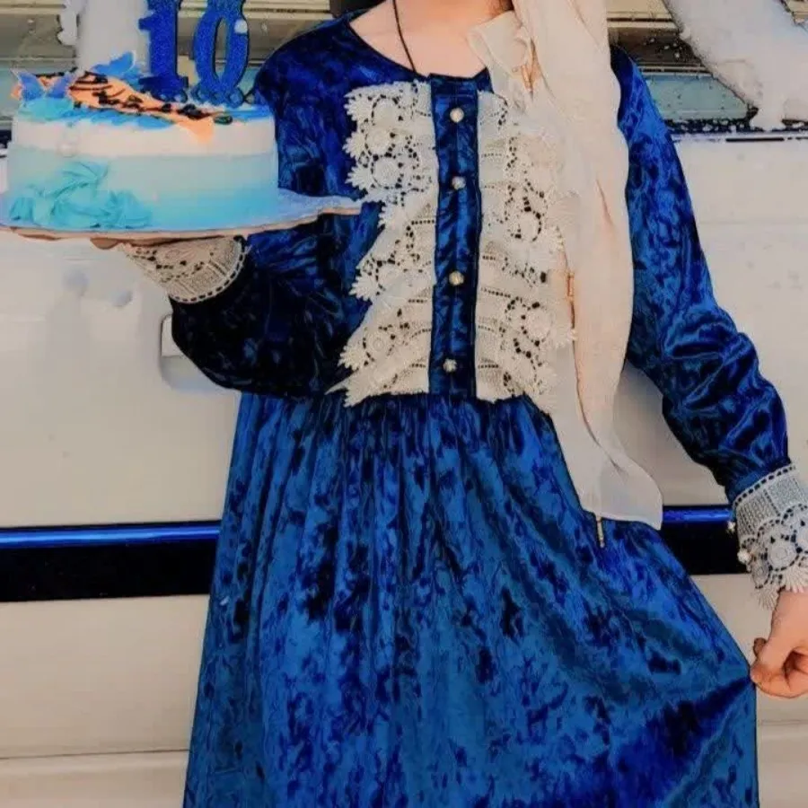 پیراهن مخمل دخترانه