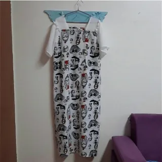 پیراهن نخی کاملا بلند