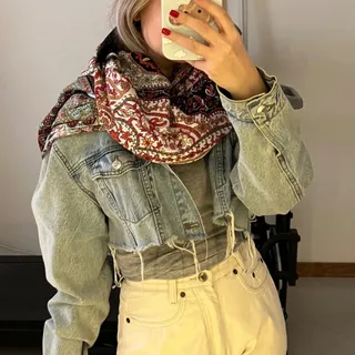 روسری قواره بزرگ نخی