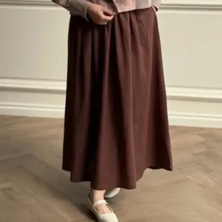 دامن لینن قهوه ای