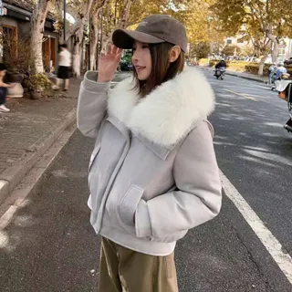 کاپشن یقه خز