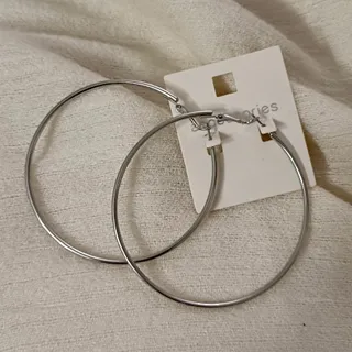 گوشواره حلقه ای نقره ای