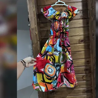 پیراهن نخی ساحلی