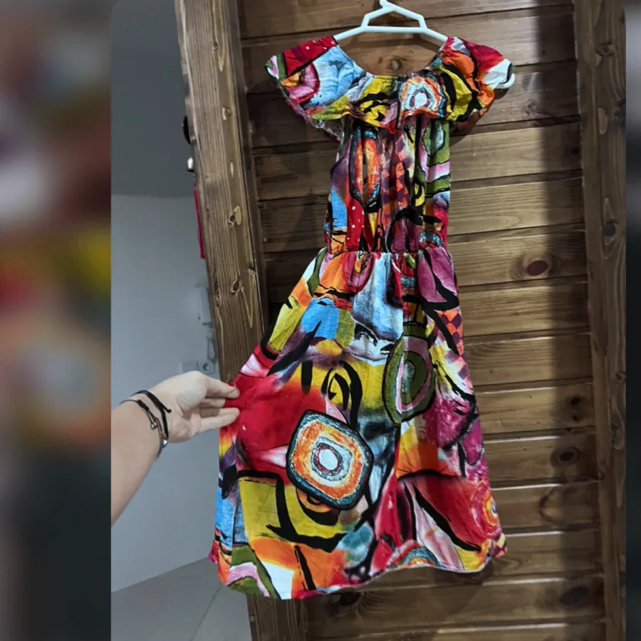 پیراهن نخی ساحلی