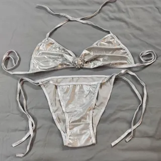 ست بیکینی نقره ای