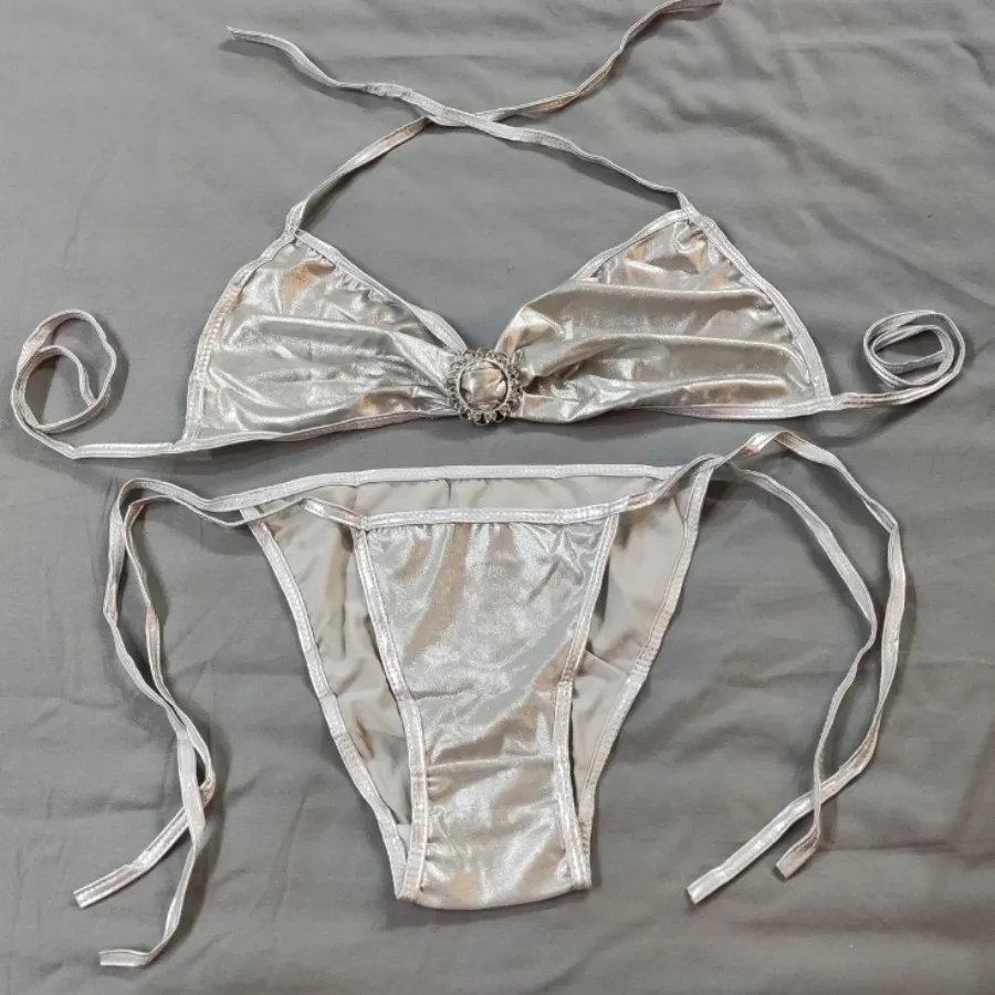 ست بیکینی نقره ای