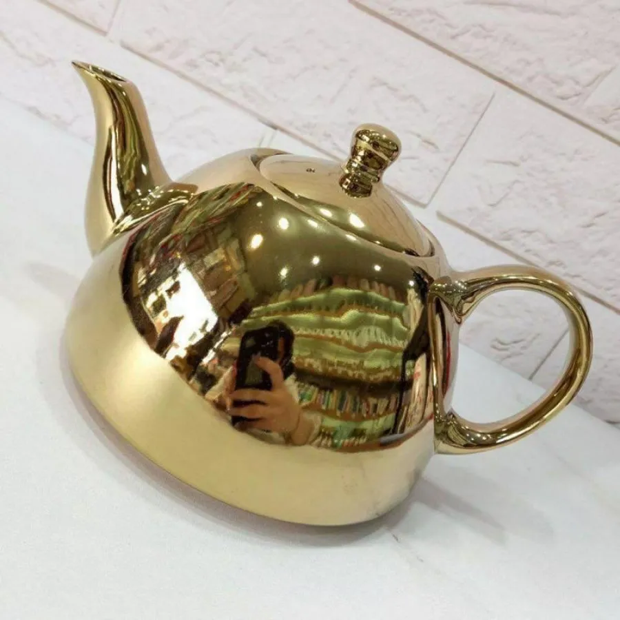 قوری چینی طلایی