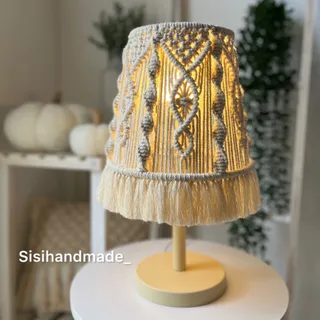 آباژور رومیزی مکرومه