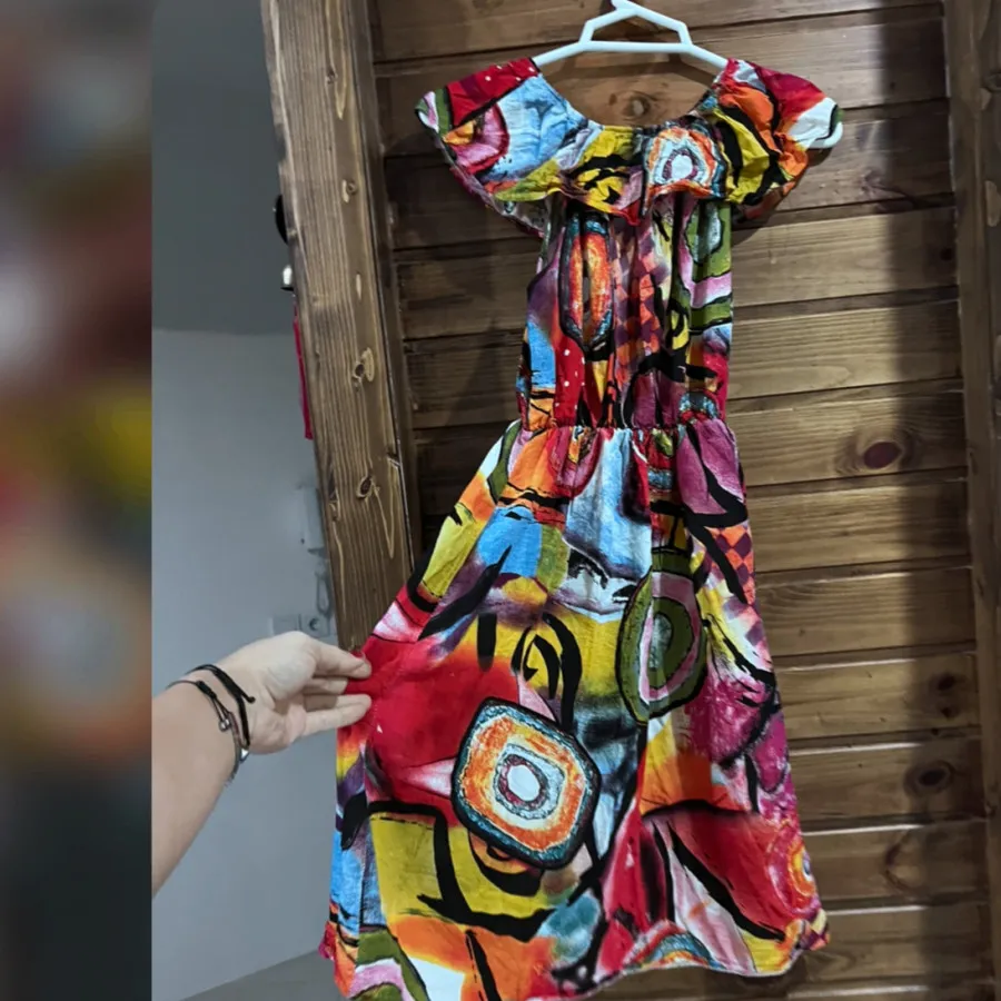 پیراهن نخی ساحلی