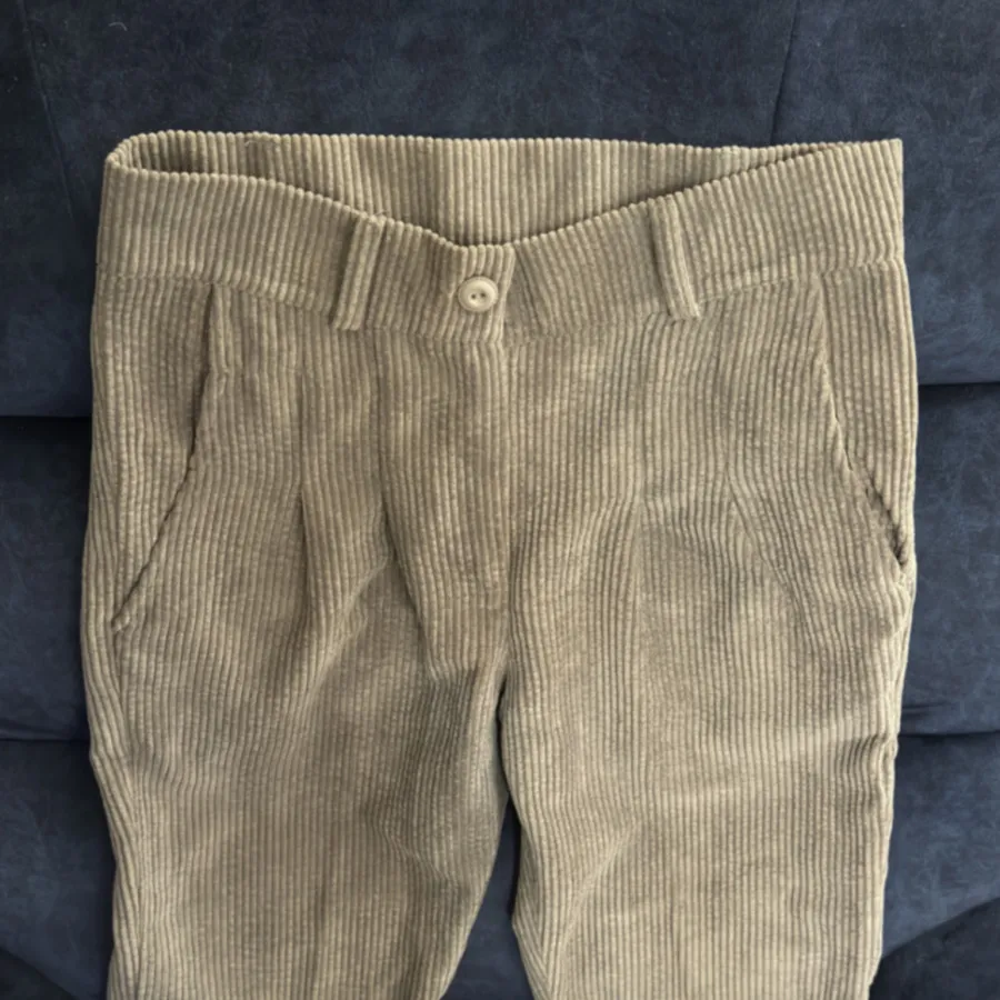 شلوار طوسی مخمل کبریتی