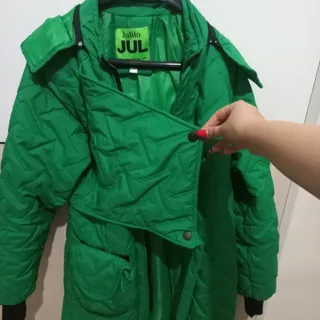 کاپشن سبز آستردار گرم شیک