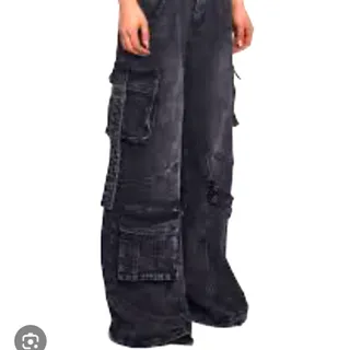 شلوار بگ ذغالی شلوارک شو