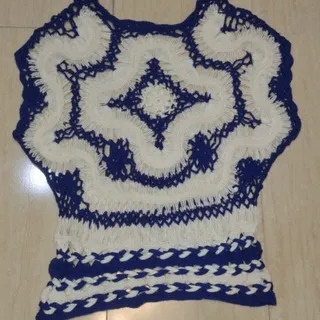 بافت آبی وسفید