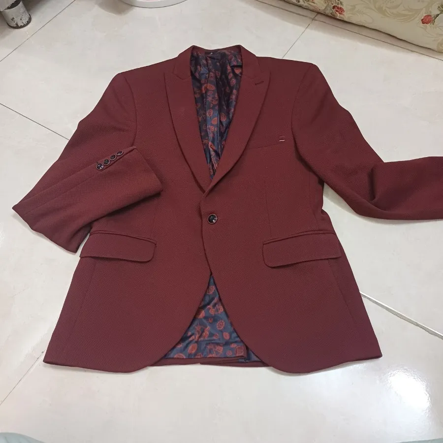 کت تک زرشکی مردانه