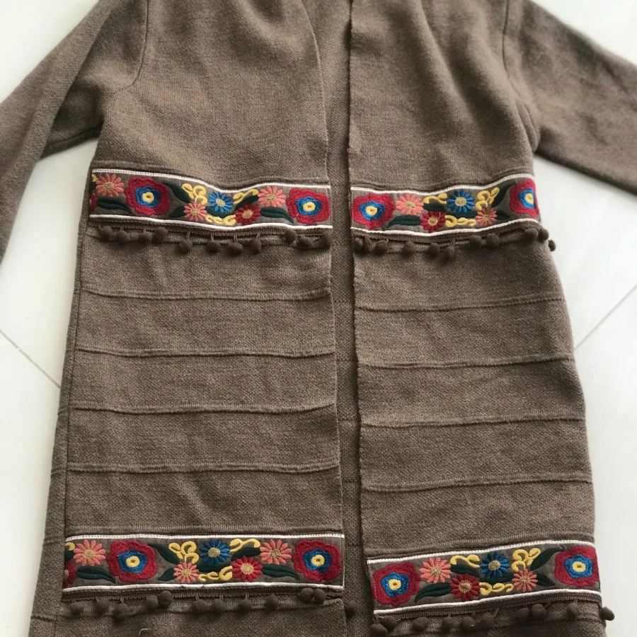 #پالتو_بافت_گلدوزی شده