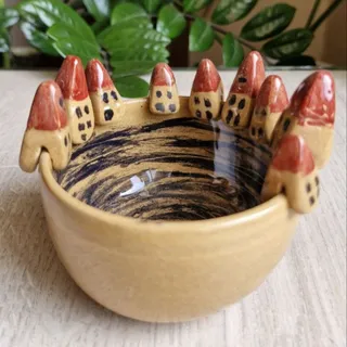 جاشمعی سفالی دست ساز