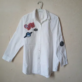 شومیز سفید برشکا