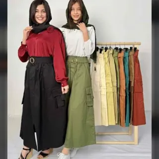 دامن کتان کارگو