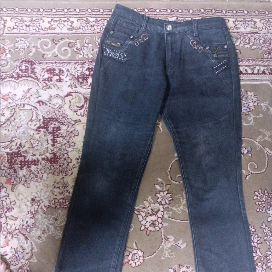 شلوار لی بگ زغالی