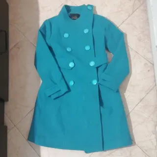 پالتو آبی فیروزه‌ای هرمس