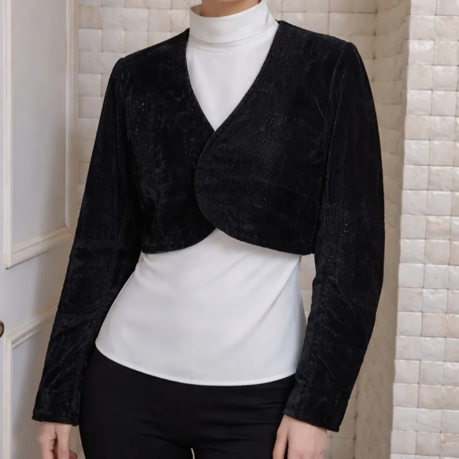 کراپ کت مخمل