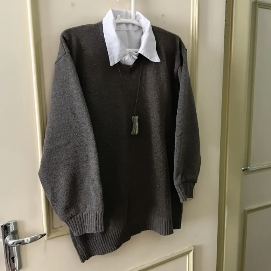 پلیور یقه هفت ماشی تیره