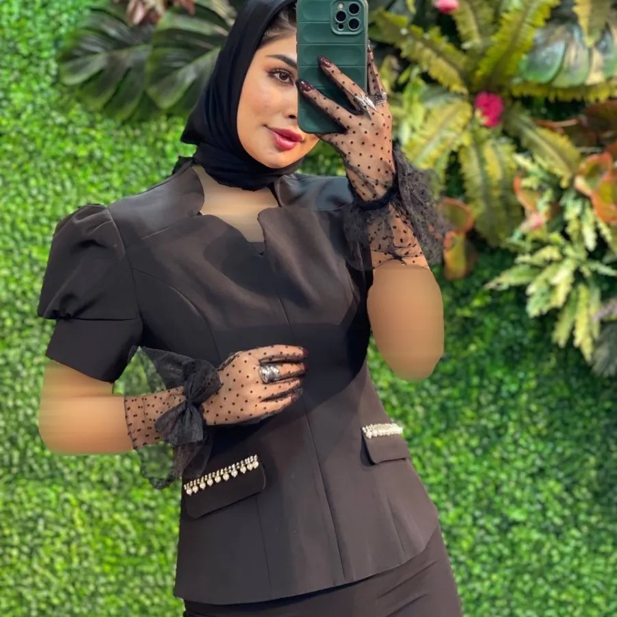 شومیز مجلسی جیب مروارید