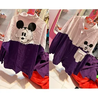 مانتو بنفش میکی زنانه