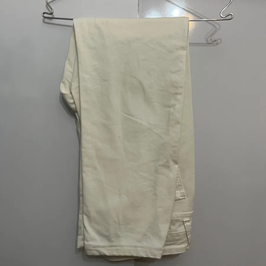 شلوار کتان شیری