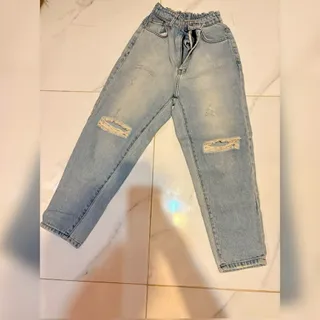 شلوار مام زاپدار سایز 30