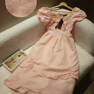 پیراهن ژاکاردصورتی پرنسسی