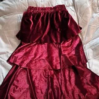 دامن مخمل طبقه ای