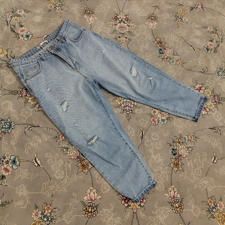 شلوار مام استایل زاپ دار