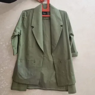 مانتو سبز کتان نازک