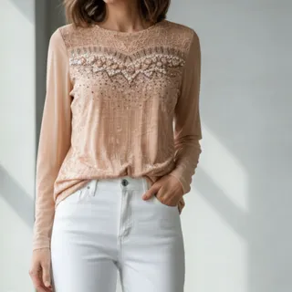 بلوز پولک دوزی