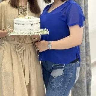 بلوز حریر آبی