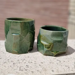 لیوان های طرح صخره سفالی