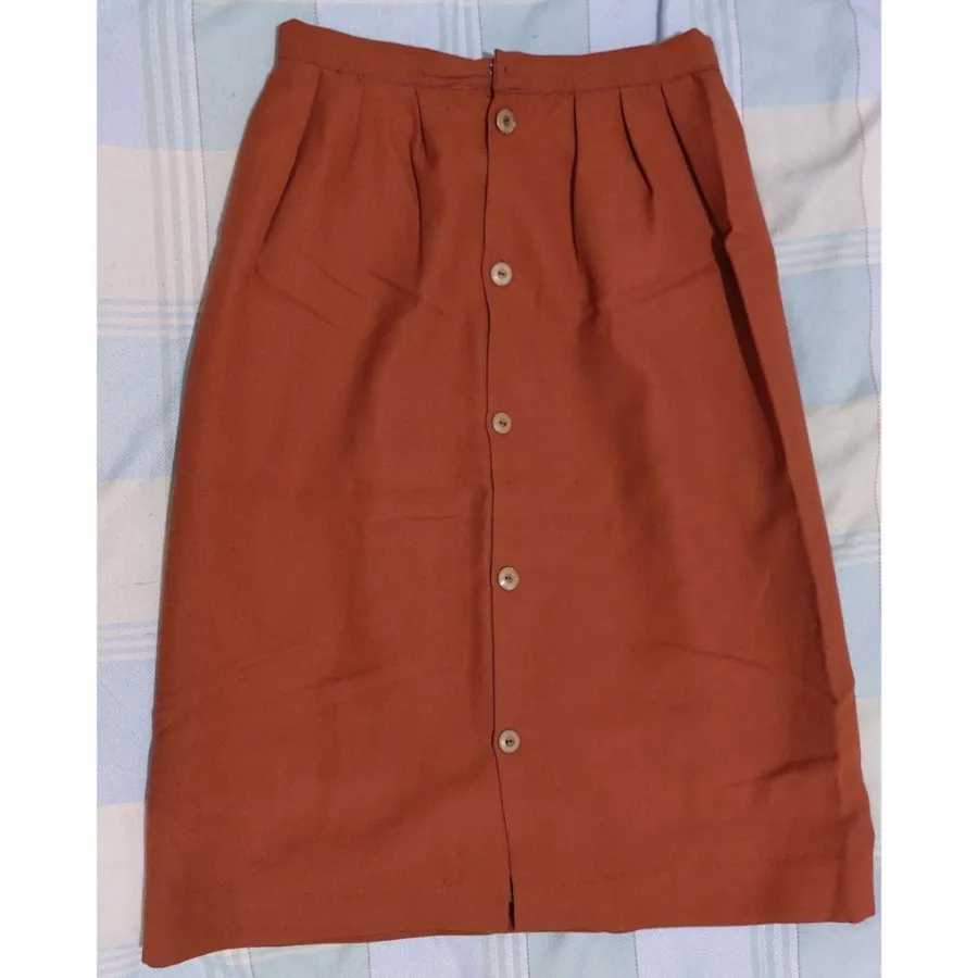 دامن آجری دکمه دار