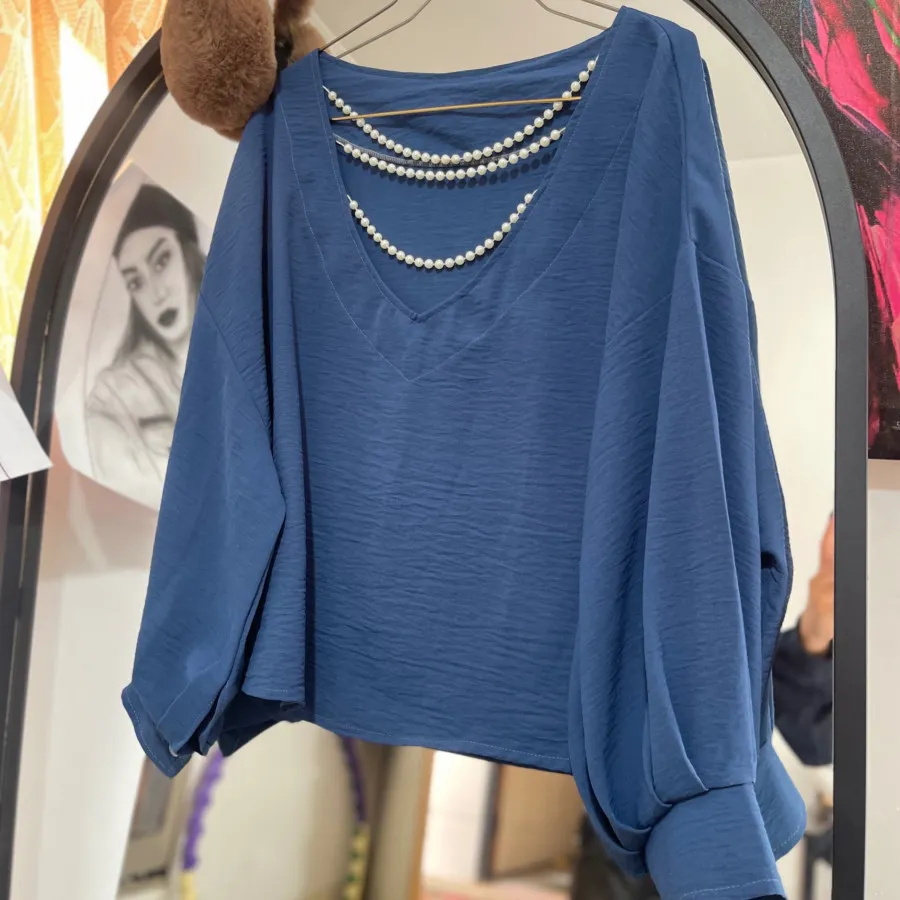 شومیزز یقه مرواریدی