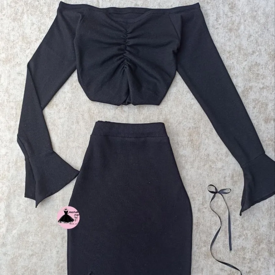 ست کراپ دامن پری