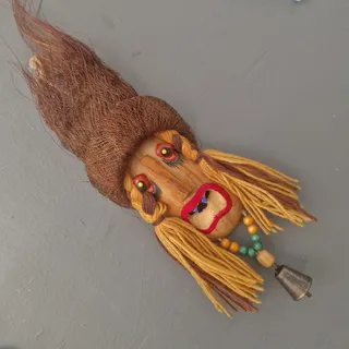 آویز دیواری ماسک چوبی