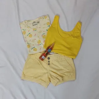 شلوارک لیمویی