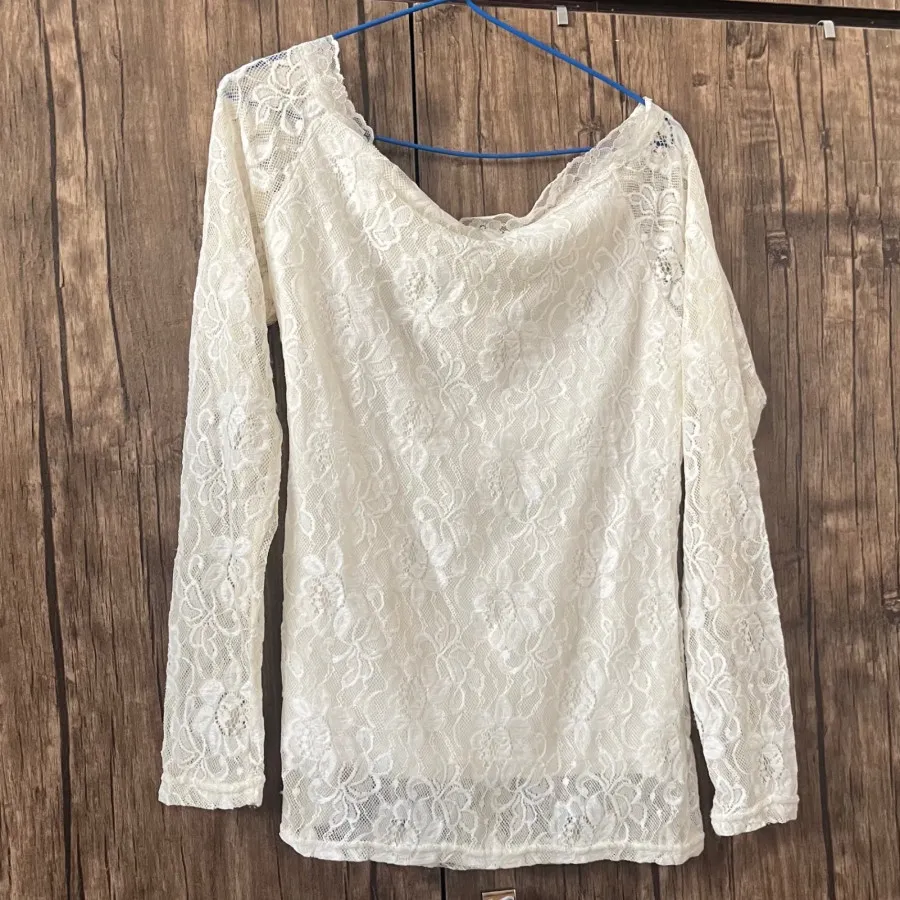 شومیز سفید گیپور