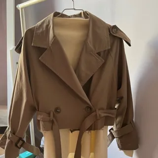 ترنچ کت کراپ نسکافه ای