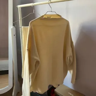 ست بافت شلوار و بلوز کرم