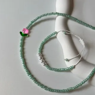 ست دستبند و گردنبنددستساز