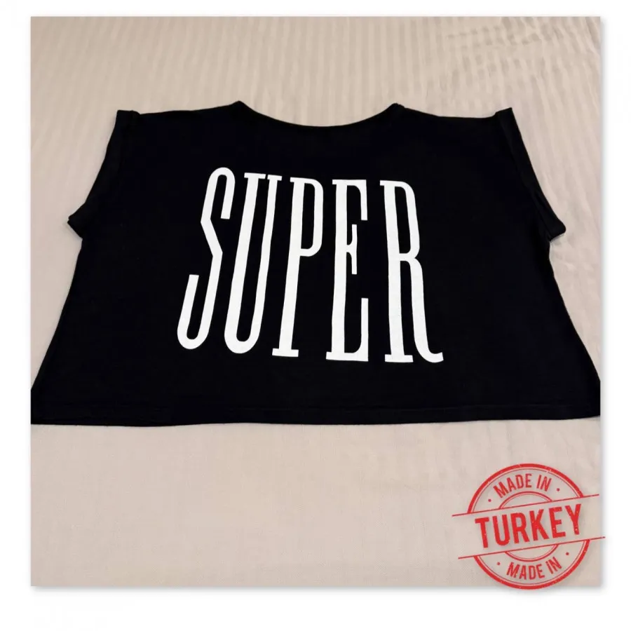 بلوز کراپ نخ پنبه ترک