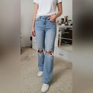 جین آبی زاپدار